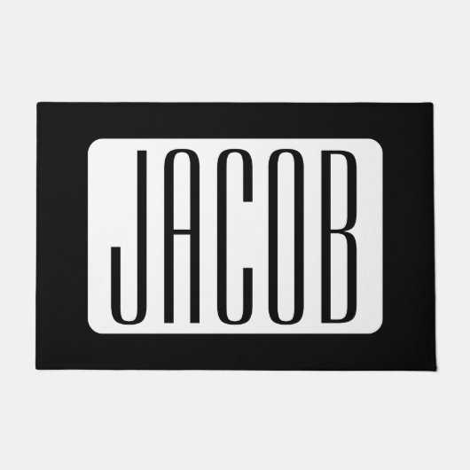 ビジネスモダンのブランド名または編集可能ブランド名 ドアマット (正面)