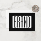 ビジネスモダンのブランド名または編集可能ブランド名 ノートカード (正面/裏面インサイチュ)