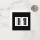 ビジネスモダンのブランド名または編集可能ブランド名 ノートカード (正面/裏面インサイチュ)