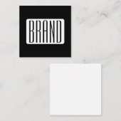 ビジネスモダンのブランド名または編集可能ブランド名 ノートカード (正面/裏面)