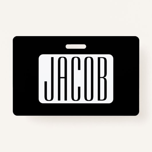 ビジネスモダンのブランド名または編集可能ブランド名 バッジ (正面)