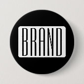 ビジネスモダンのブランド名または編集可能ブランド名 缶バッジ (正面)