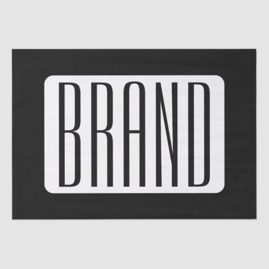 ビジネスモダンのブランド名または編集可能ブランド名 薄葉紙 (正面)