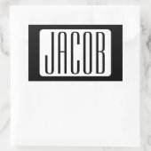 ビジネスモダンのブランド名または編集可能ブランド名 長方形シール (バッグ)