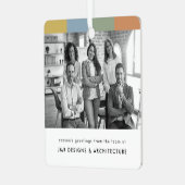 ビジネスモダンの白黒クリスマス メタルオーナメント (正面左)