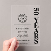 ビジネスモダンアニバーサリーロゴ アクリル招待状 (インサイチュ (ポータブル))