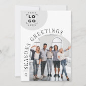 ビジネスモダンアーチフォトクリスマスホリデーカード シーズンカード (正面)