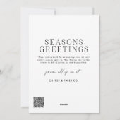 ビジネスモダンアーチフォトクリスマスホリデーカード シーズンカード (裏面)