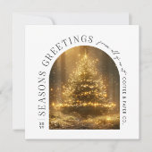 ビジネスモダンアーチフォトクリスマスホリデーカード シーズンカード (正面)