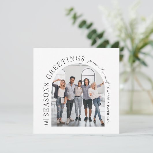 ビジネスモダンアーチフォトクリスマス シーズンカード (スタンド正面)