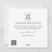 ビジネスモダンアーチフォトクリスマス シーズンカード (裏面)