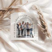 ビジネスモダンアーチフォトクリスマス シーズンカード