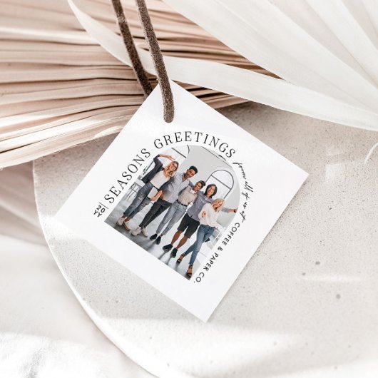 ビジネスモダンアーチフォトクリスマス フェイバータグ