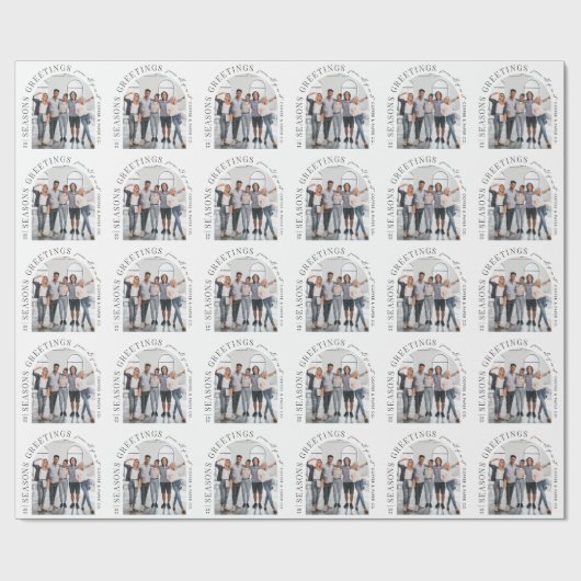 ビジネスモダンアーチフォトクリスマス ラッピングペーパー (フラット)