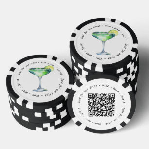 ビジネスモダンイベントQR大切りドリンク券 ポーカーチップ