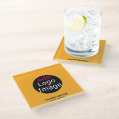 ビジネスモダンカスタムマカロニ&チーズフエ ガラスコースター (アングル)