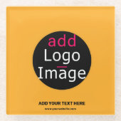 ビジネスモダンカスタムマカロニ&チーズフエ ガラスコースター (正面)