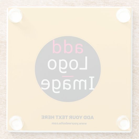 ビジネスモダンカスタムマカロニ&チーズフエ ガラスコースター (裏面)