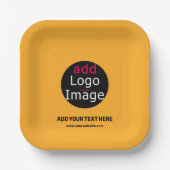 ビジネスモダンカスタムマカロニ&チーズフエ ペーパープレート (正面)