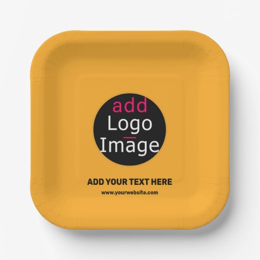 ビジネスモダンカスタムマカロニ&チーズフエ ペーパープレート (正面)