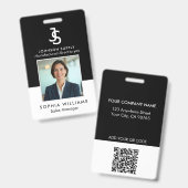 ビジネスモダンカスタム会社モノグラムロゴ バッジ (正面＆裏面)