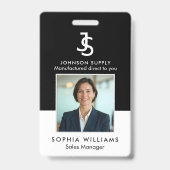 ビジネスモダンカスタム会社モノグラムロゴ バッジ (正面)