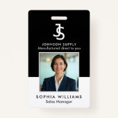 ビジネスモダンカスタム会社モノグラムロゴ バッジ (正面)