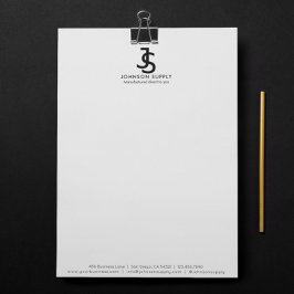 ビジネスモダンカスタム会社モノグラムロゴ レターヘッド