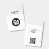 ビジネスモダンカスタム従業員のスタッフIDロゴ バッジ (正面&裏面)