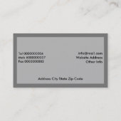 ビジネスモダンカーはっきりしたド 名刺 (裏面)