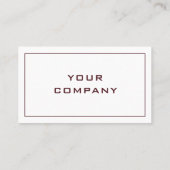 ビジネスモダンカーカスタムドの色とフォント 名刺 (裏面)