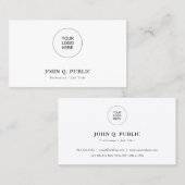 ビジネスモダンカード会社のロゴをここにアップロード 名刺 (正面/裏面)