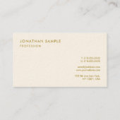 ビジネスモダンカード金ゴールド文字ラグジュアリーテンプレート 名刺 (裏面)