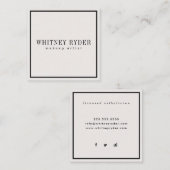 ビジネスモダンカード スクエア名刺 (正面/裏面)