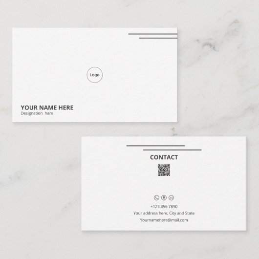 ビジネスモダンカード 名刺 (正面/裏面)