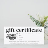 ビジネスモダンギフト券とロゴカスタム付き (スタンド正面)