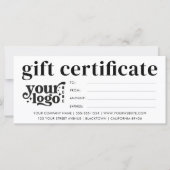 ビジネスモダンギフト券とロゴカスタム付き (正面)