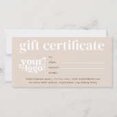 ビジネスモダンギフト券とロゴカスタム付き (正面)
