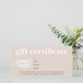 ビジネスモダンギフト券とロゴカスタム付き (スタンド正面)