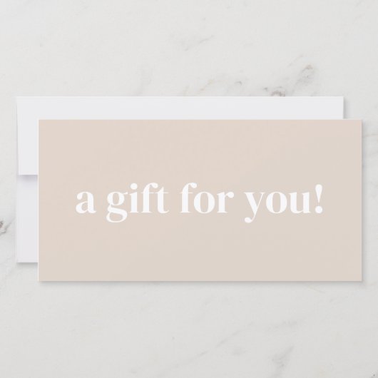 ビジネスモダンギフト券とロゴカスタム付き (裏面)