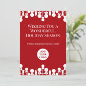 ビジネスモダンクリスマスカード | カスタムロゴ シーズンカード (スタンド正面)