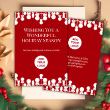 ビジネスモダンクリスマスカード | カスタムロゴ