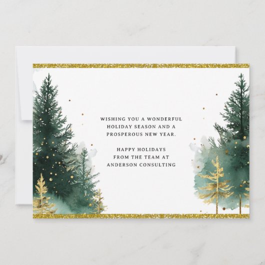 ビジネスモダンクリスマスホリデーカード シーズンカード (裏面)