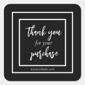 ビジネスモダングッズお礼ステッカー スクエアシール (正面)