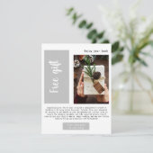 ビジネスモダングレイ無料ギフトEメールのプロモーション 案内状 (スタンド正面)