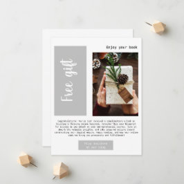 ビジネスモダングレイ無料ギフトEメールのプロモーション 案内状