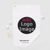 ビジネスモダンシックなカスタマイズ可能なロゴホワイト ゴルフタオル (インサイチュ)