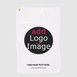 ビジネスモダンシックなカスタマイズ可能なロゴホワイト ゴルフタオル