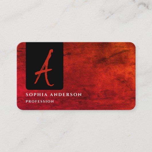 ビジネスモダンダークエレガントテクスチャパープルブシン 名刺 (正面)