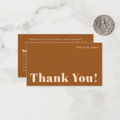 ビジネスモダンテラコッタサンキュー ノートカード (正面/裏面インサイチュ)